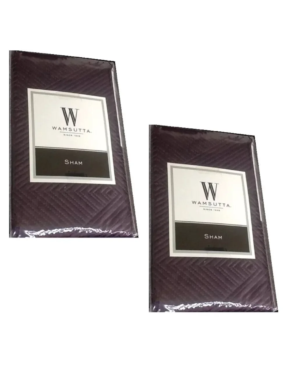 2 new Regal PURPLE Wamsutta Bliss 20 x 36 inches KING Pillow Shams